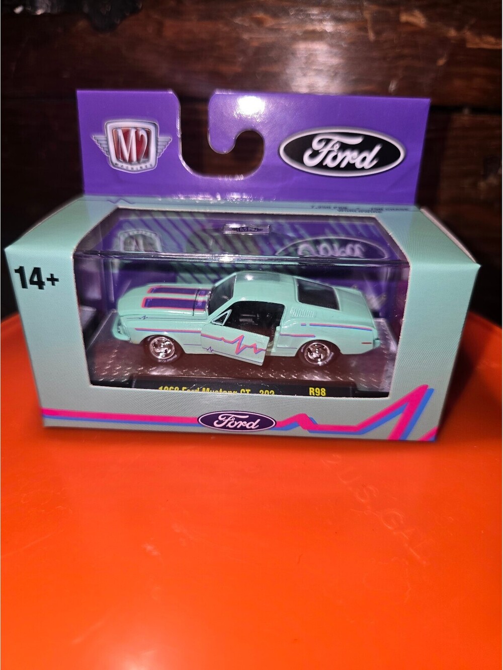 M2 Machines 1968 Ford Mustang GT 302 Seafoam Green Purple 1:64 Diecast 32600 R98